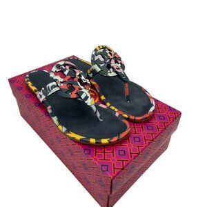 Tory Burch Miller Multicolor Floral Thong Sandals